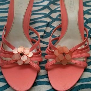 8.5 Coral/Peach Slip On Sandals